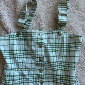 Forever 21 Green and White Plaid Dress